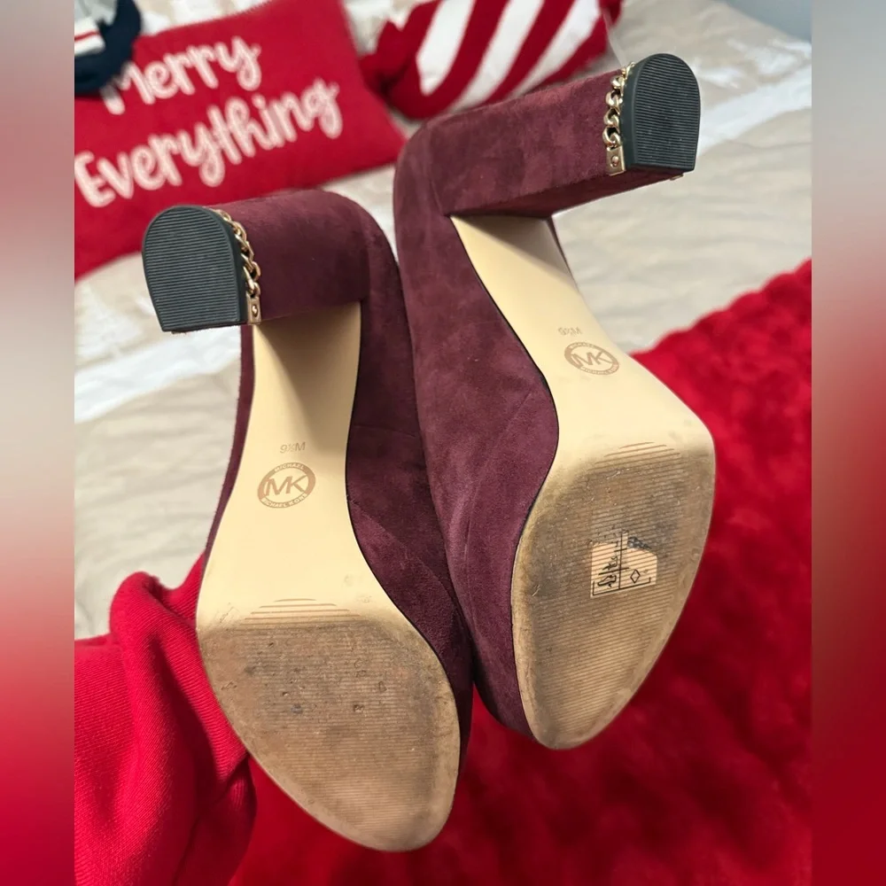 Elegant Suede Platform Heels - Purple Michael Kors Womens 9 1/2!! - Picture 6 of 10